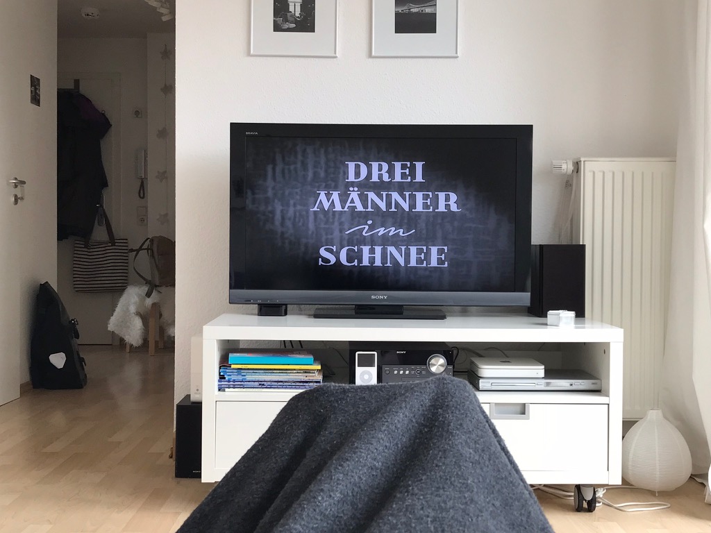 Drei Männer im Schnee
