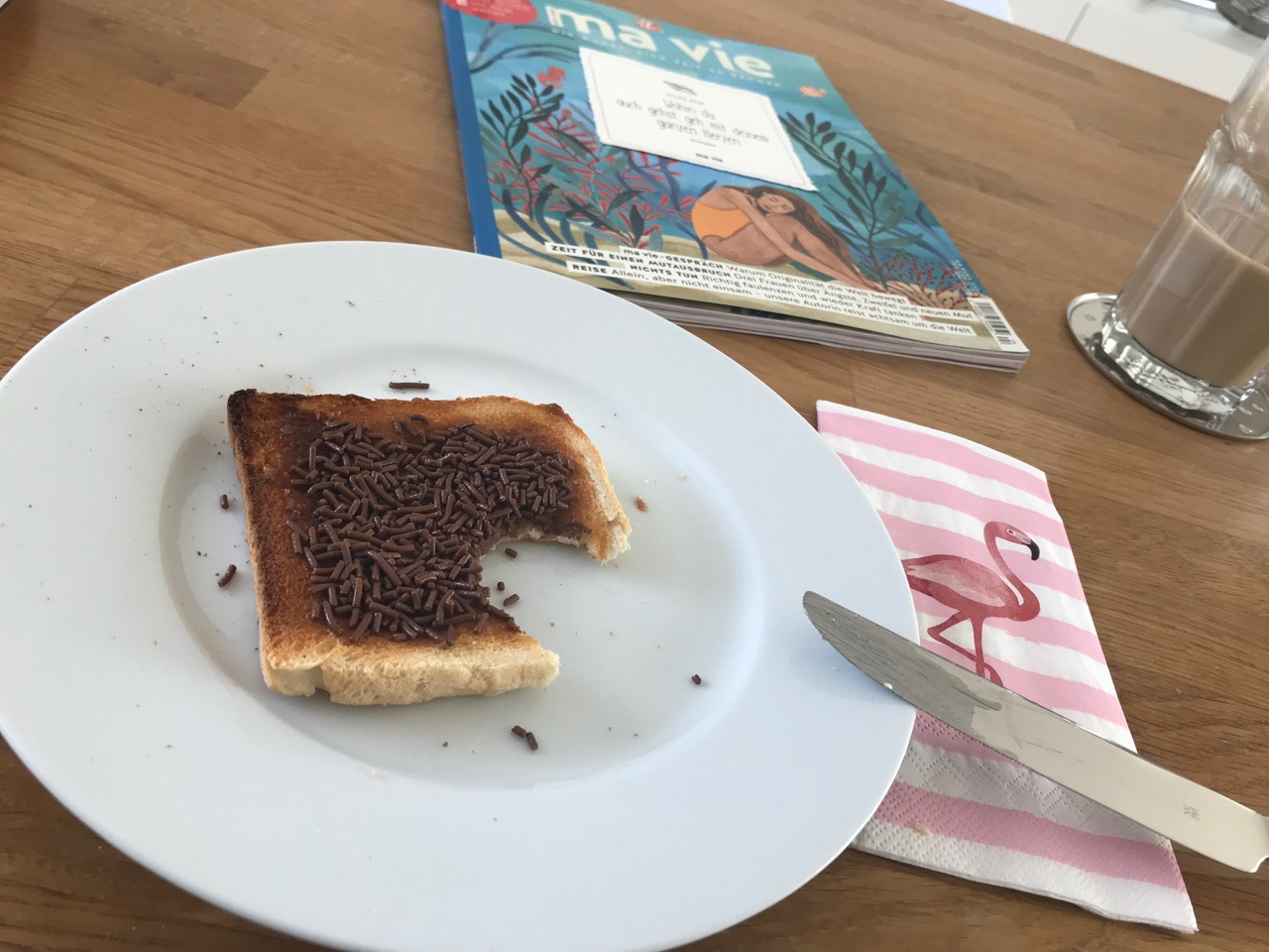 Toastbrot mit Schokostreuseln