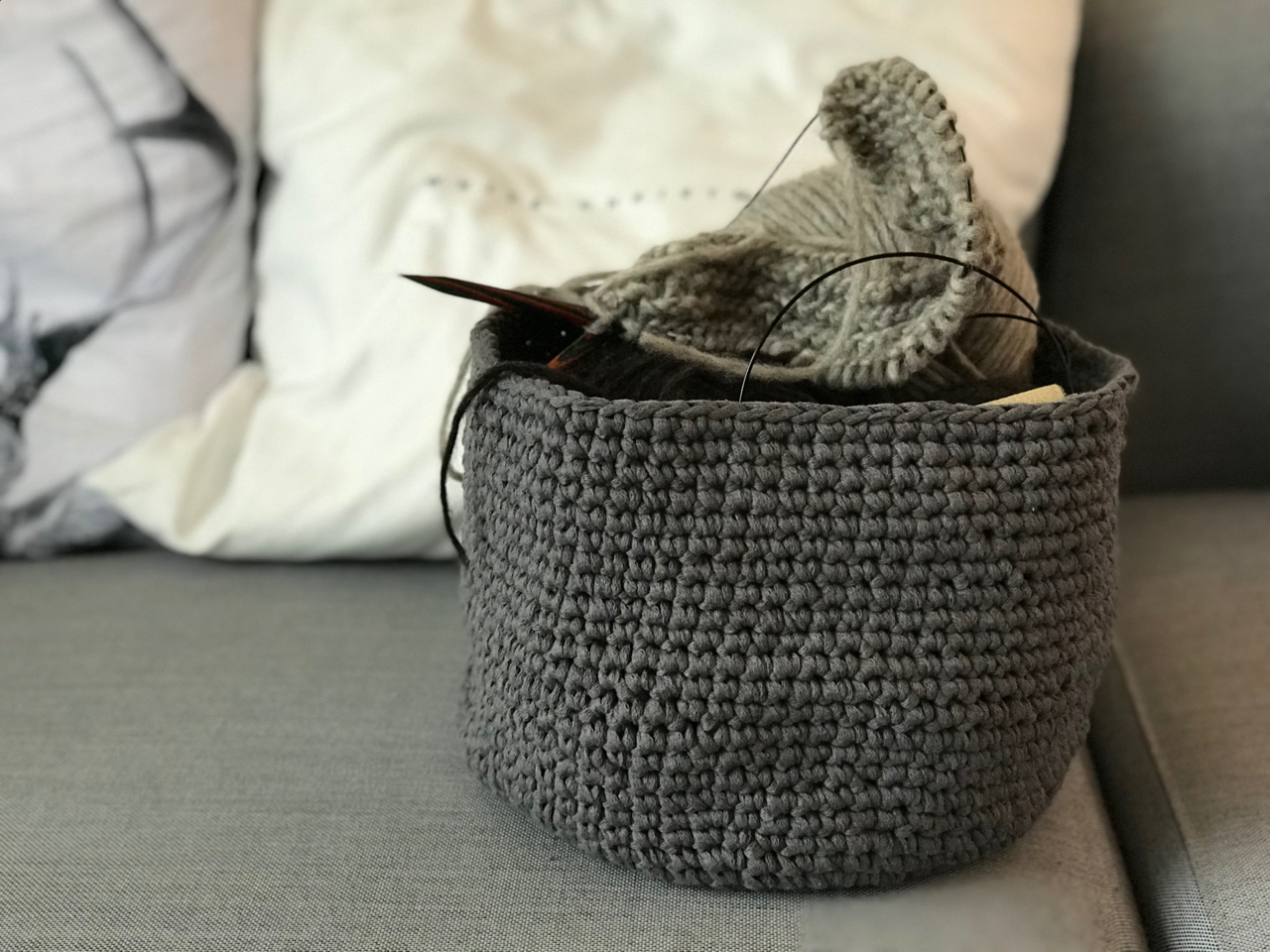 Gehäkelter Korb