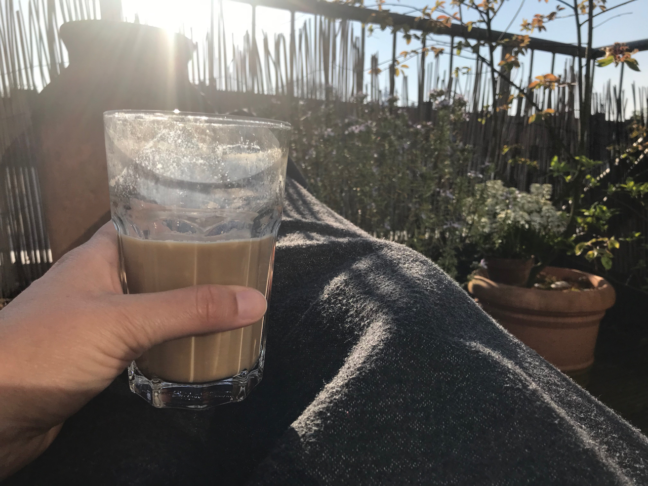 Kaffee auf der Terrasse