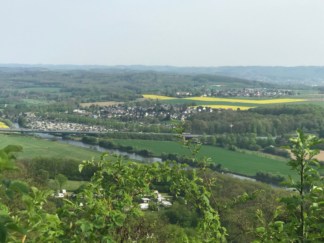 Hohensyburg: Blick ins Ruhrtal